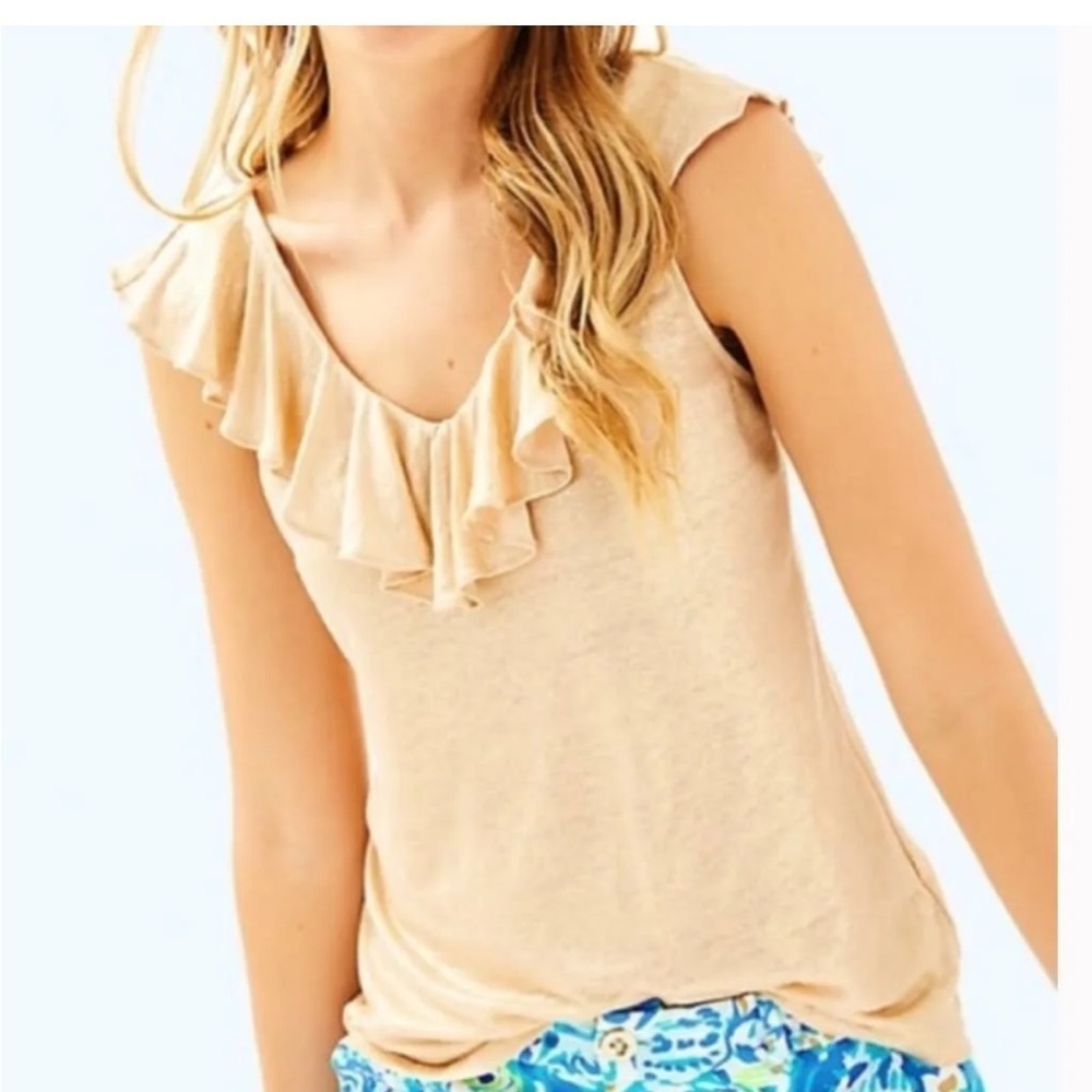 Lilly Pulitzer Alessa Linen Top (T1)